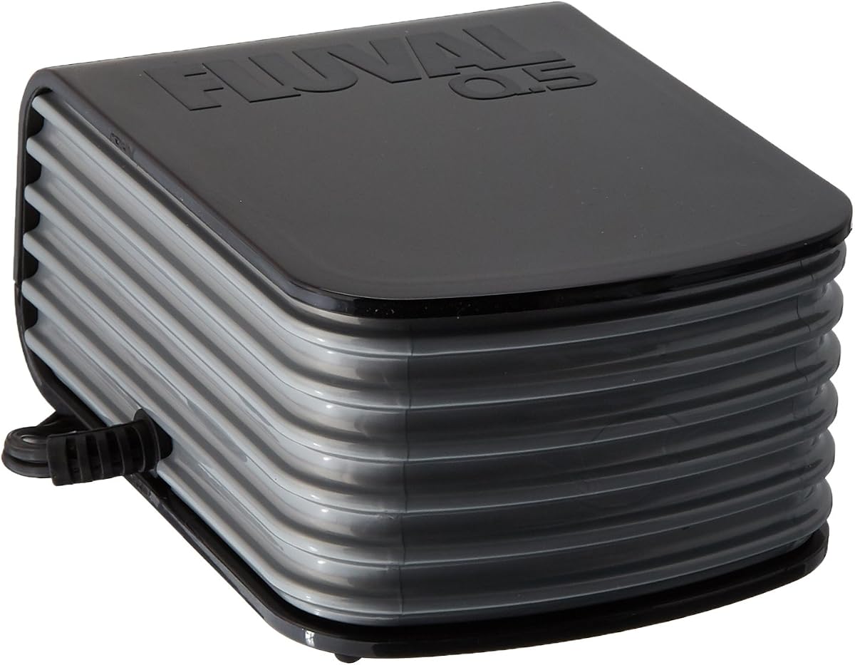 Fluval Q.5 leise Aquarium-Luftpumpe für Becken bis 170 Liter
