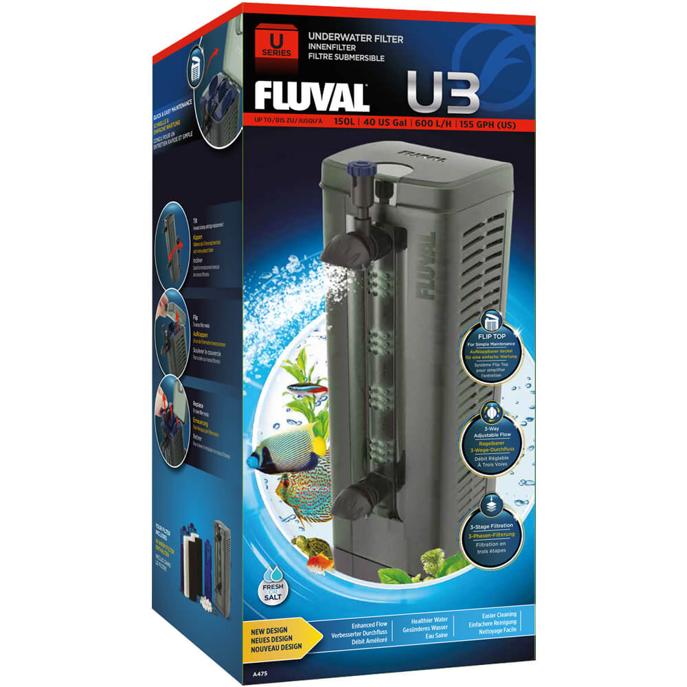 Fluval U3 Innenfilter für den Unterwasserbetrieb im Aquarium