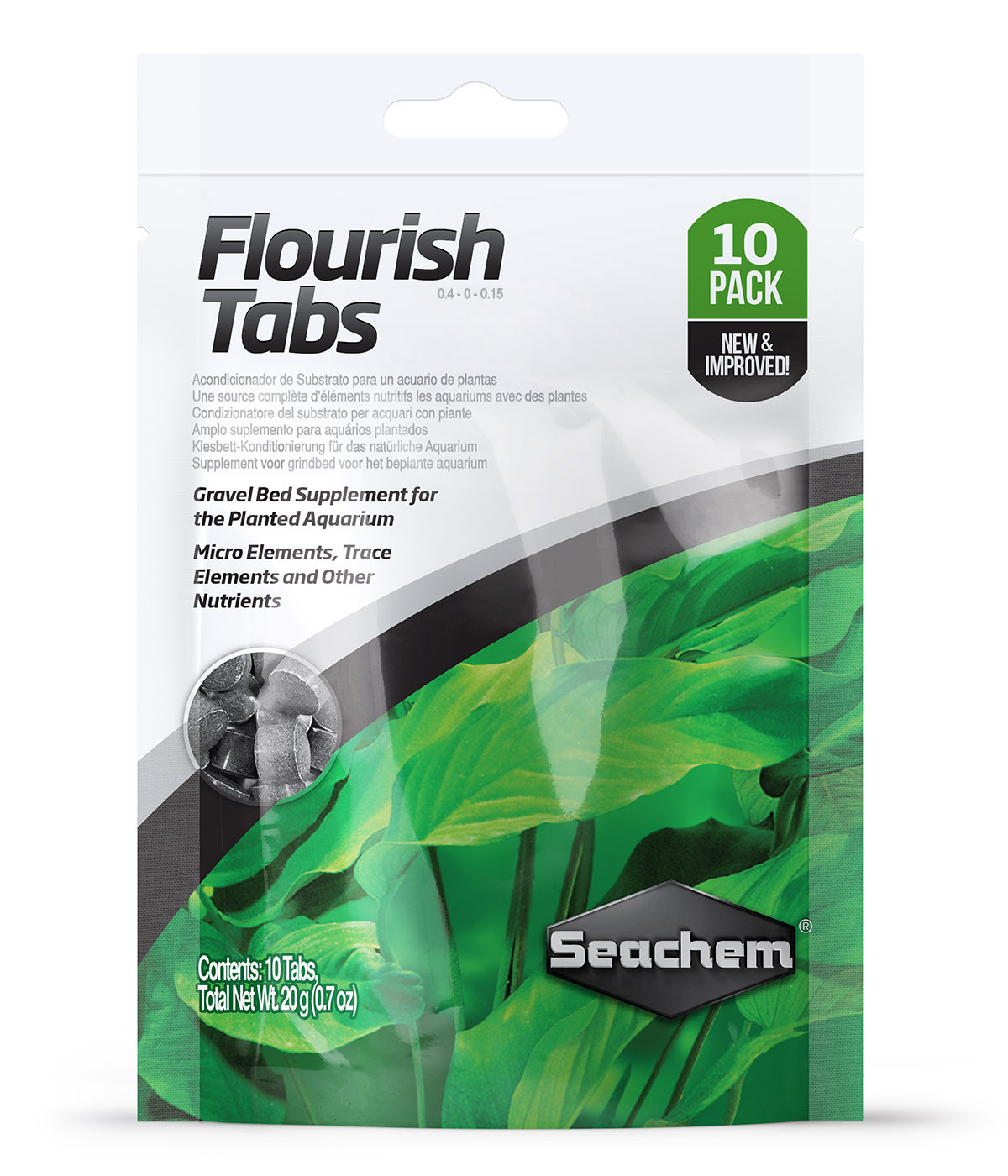 Seachem Flourish Tabs Wurzeldünger-Tabletten, Dose mit 40 Stück, für Aquarienpflanzen
