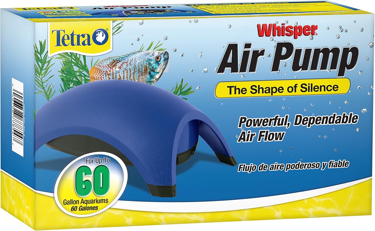 Tetra Whisper 60 Luftpumpe mit zwei Ausgängen für Aquarien von 150 bis 230 Litern
